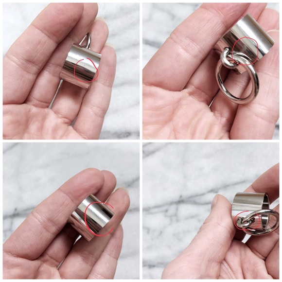 Wide Stainless Steel Bondage Style Ring - Picture 8 of 8